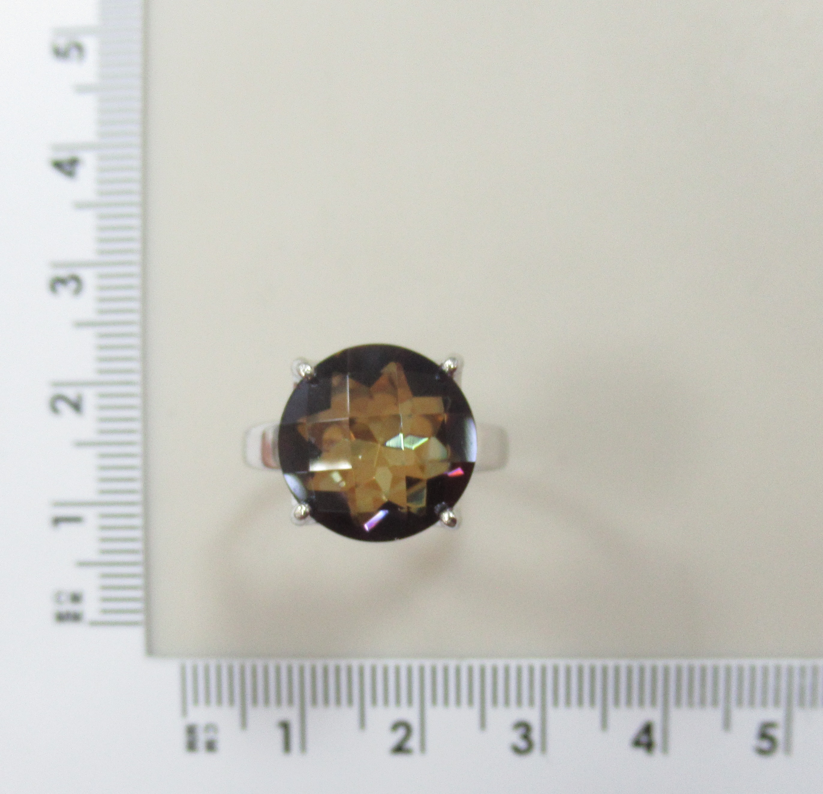 Серебряное кольцо с горным хрусталем